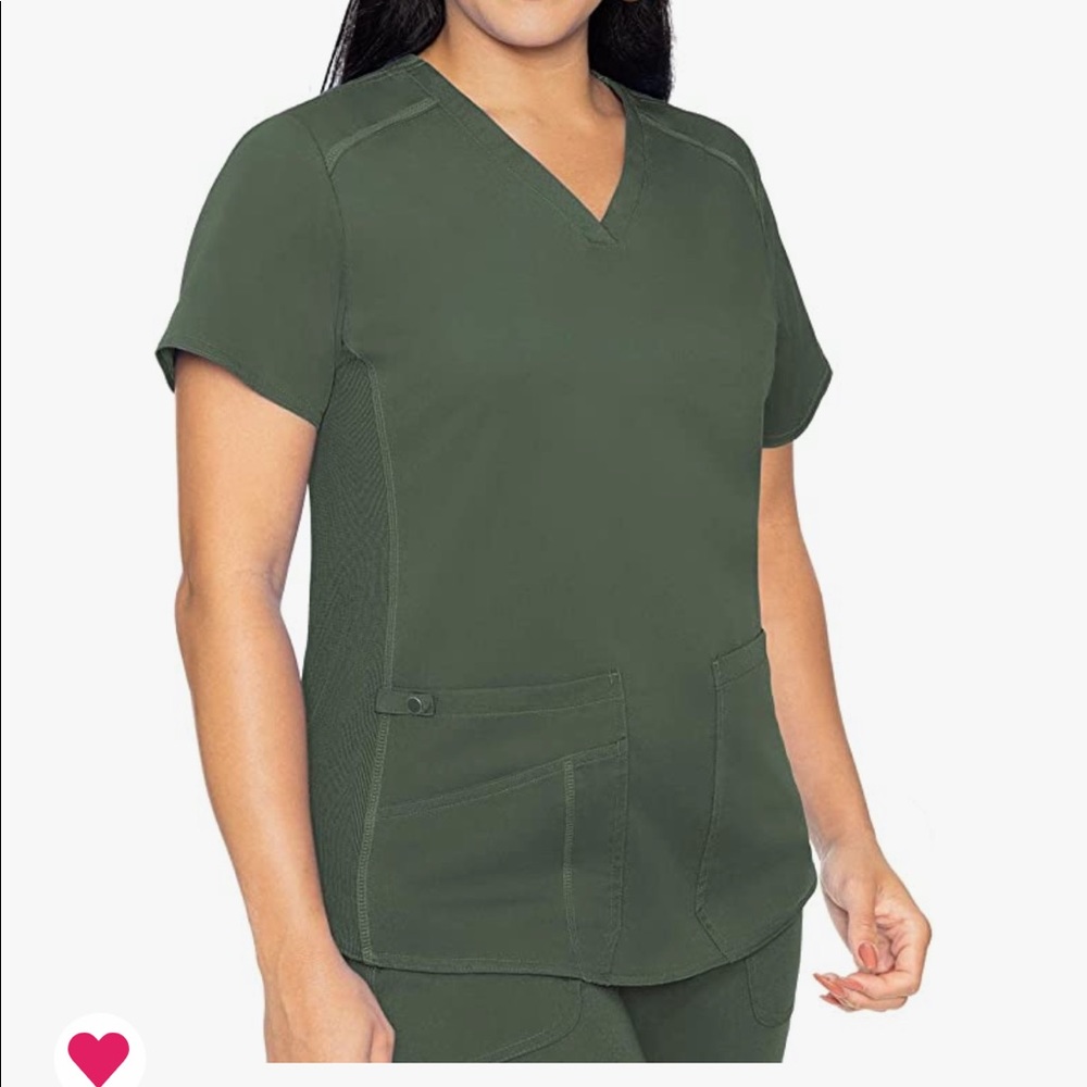 Olive Med Couture Touch V neck scrub top